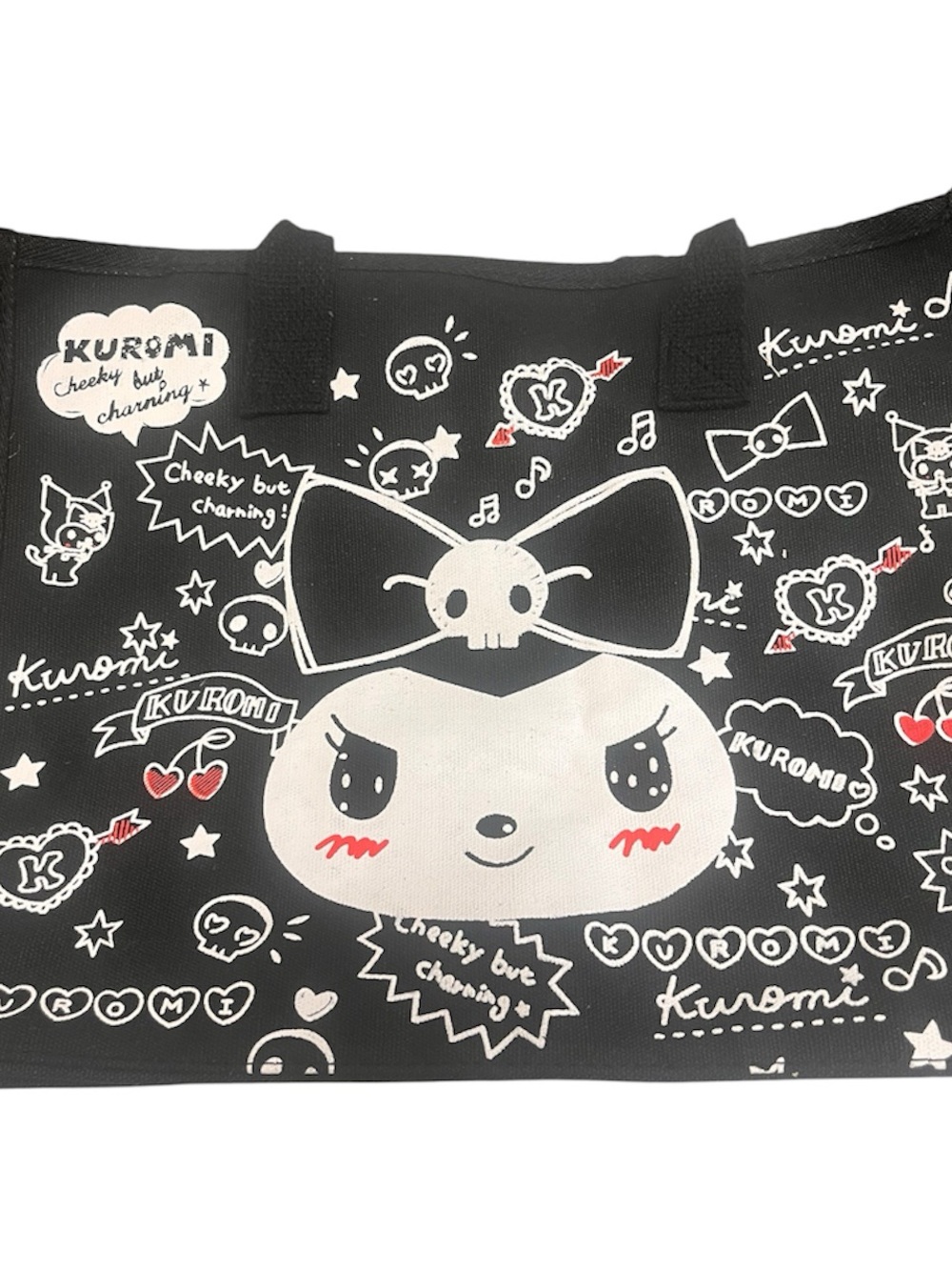 Kuromi Black Graphic Tote Bag